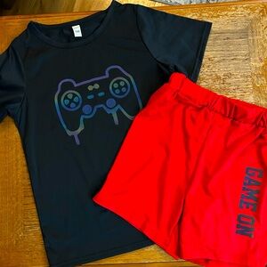 Unbranded Never Worn Boys Size 140 (9-10 years old) Gaming Short Set